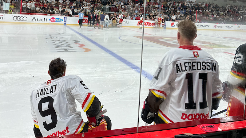 Martin Havlát a Daniel Alfredsson.